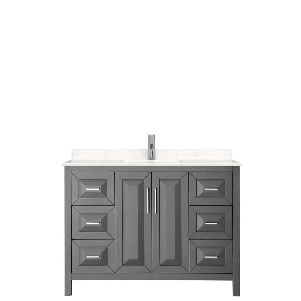 Daria 48 Inch Single Bathroom Vanity in Dark Gray