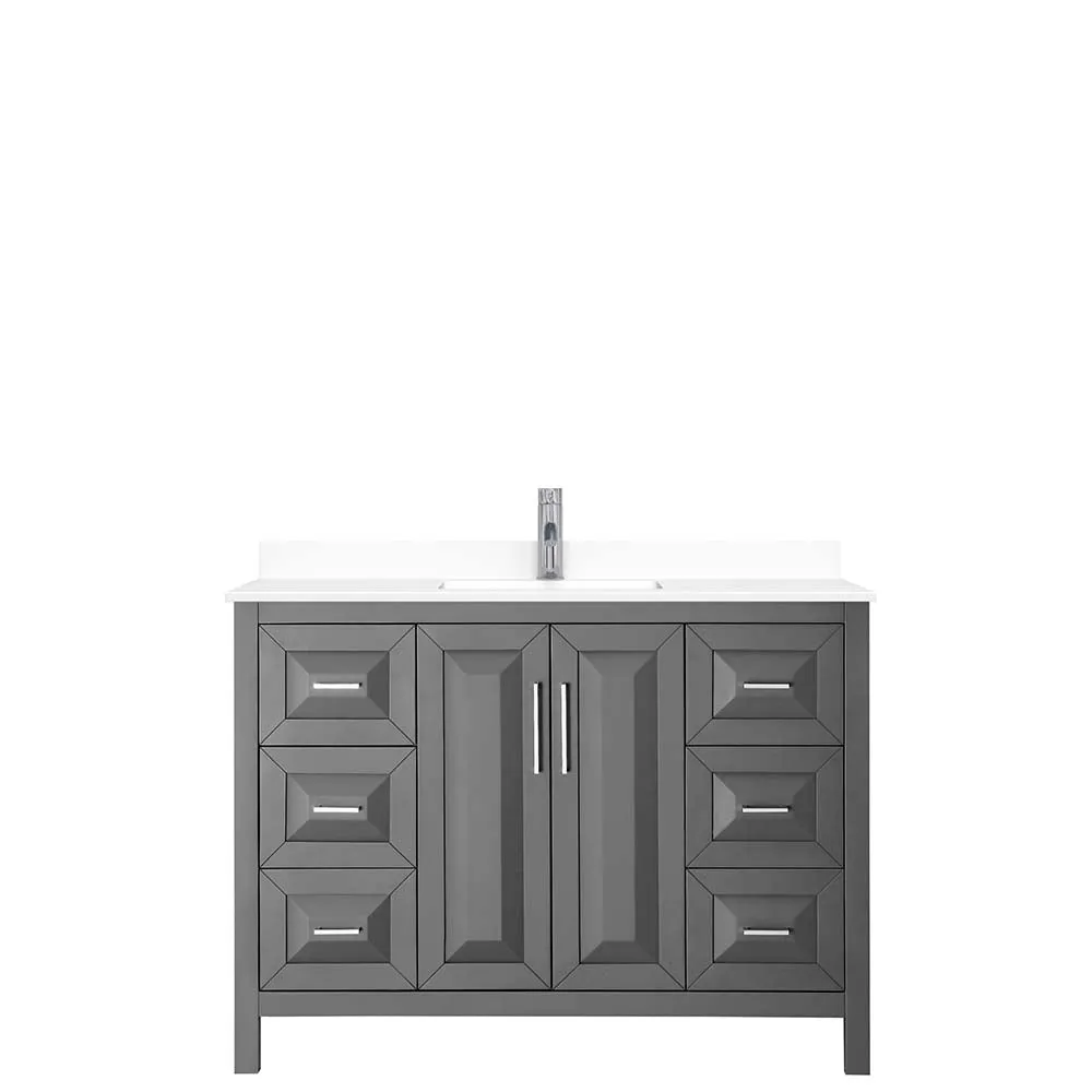 Daria 48 Inch Single Bathroom Vanity in Dark Gray
