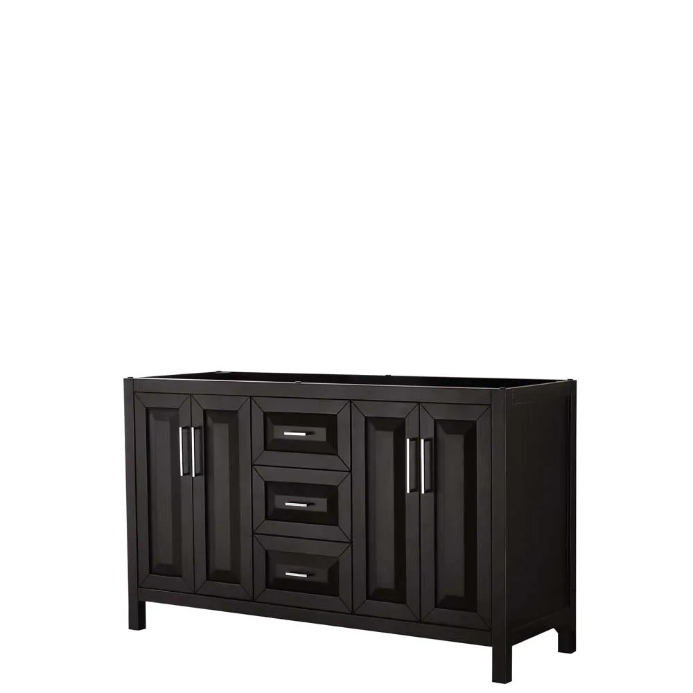 Daria 60 Inch Double Bathroom Vanity in Dark Espresso