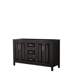 Daria 60 Inch Double Bathroom Vanity in Dark Espresso