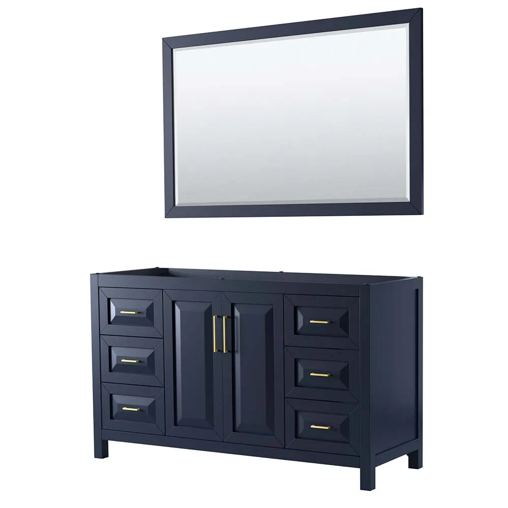 Daria 60 Inch Single Bathroom Vanity in Dark Blue