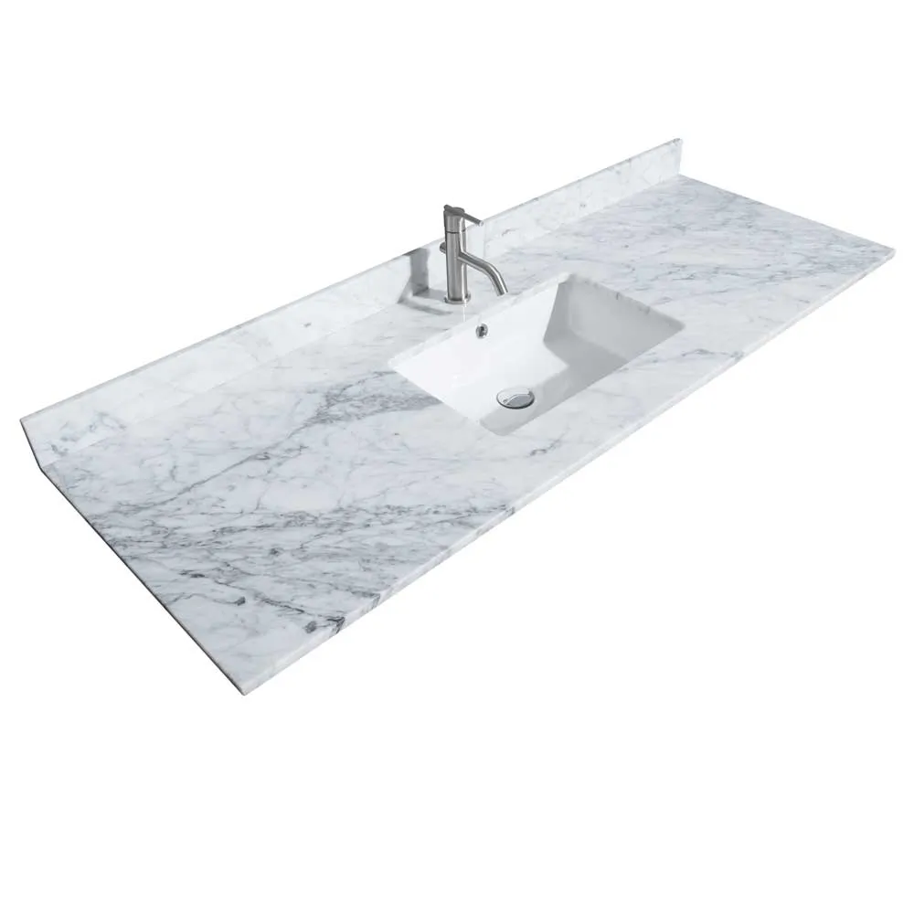 Daria 60 Inch Single Bathroom Vanity in White - Polished Chrome Trim