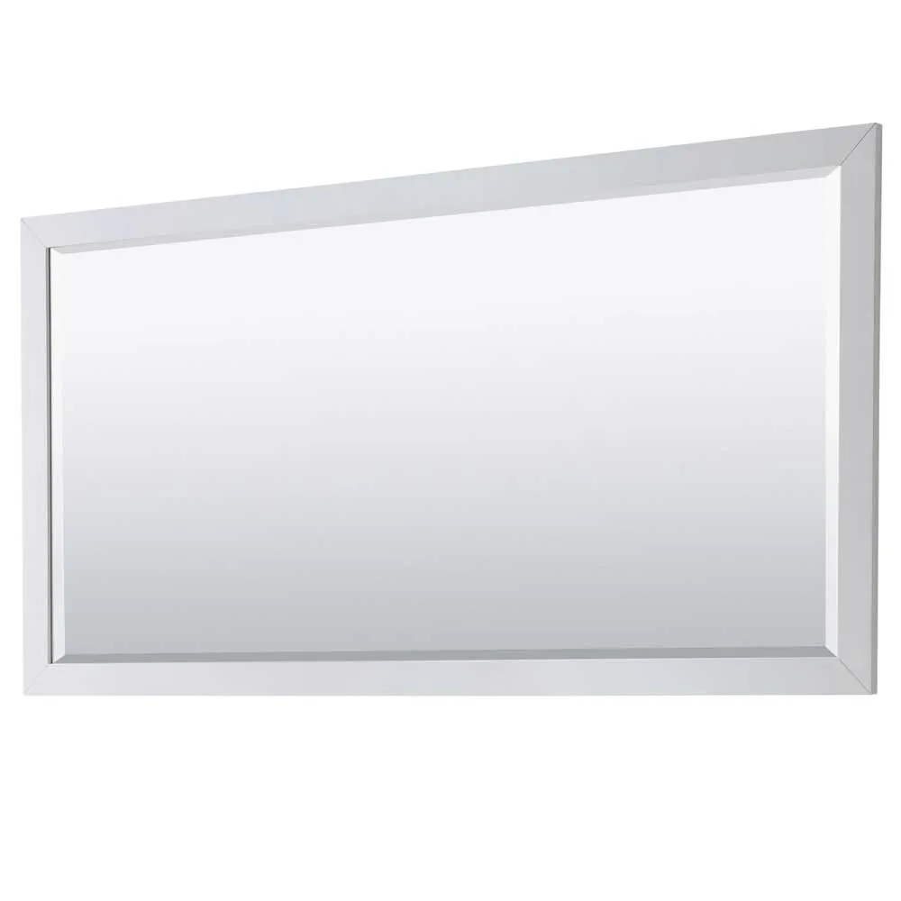 Daria 80 Inch Double Bathroom Vanity in White - Brushed Gold Trim