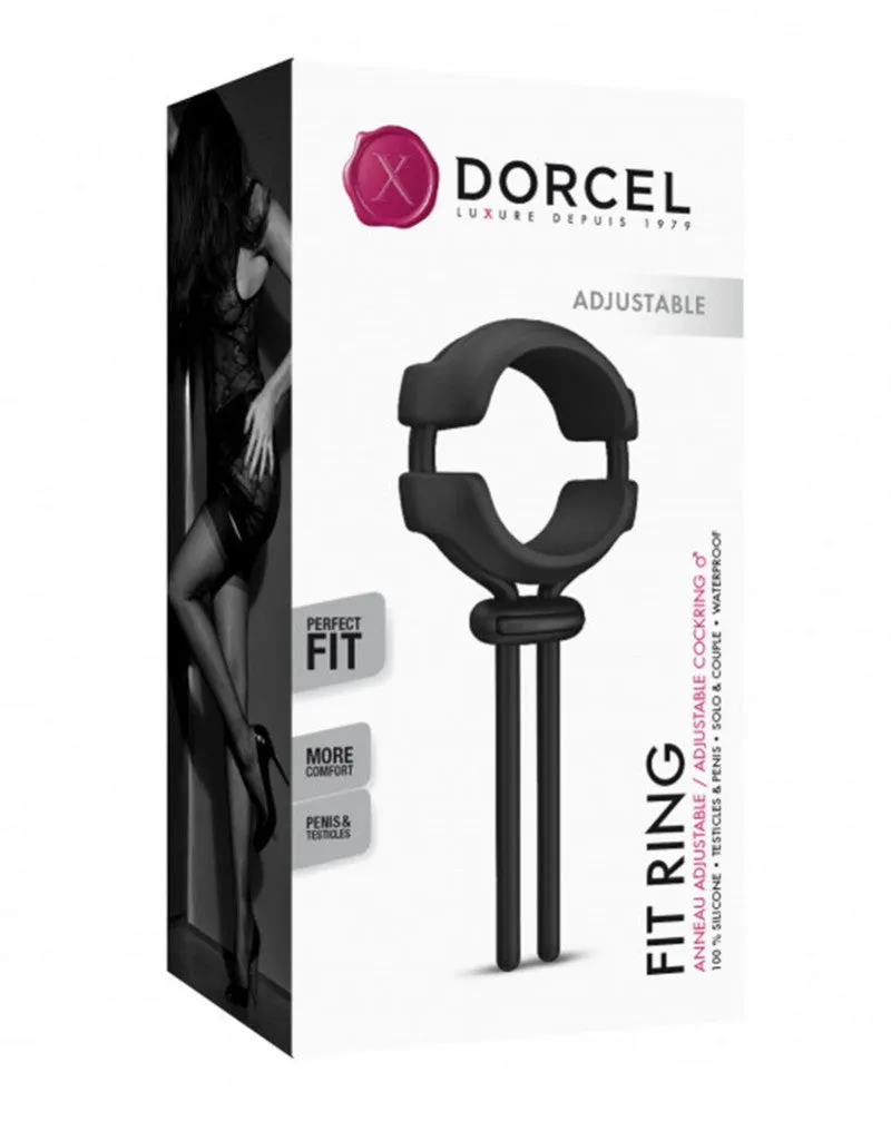 Dorcel - Fit Ring - Verstelbare Siliconen Cockring - Zwart