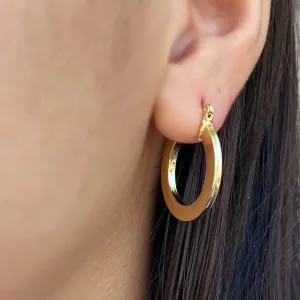 Flat Hoop Earrings
