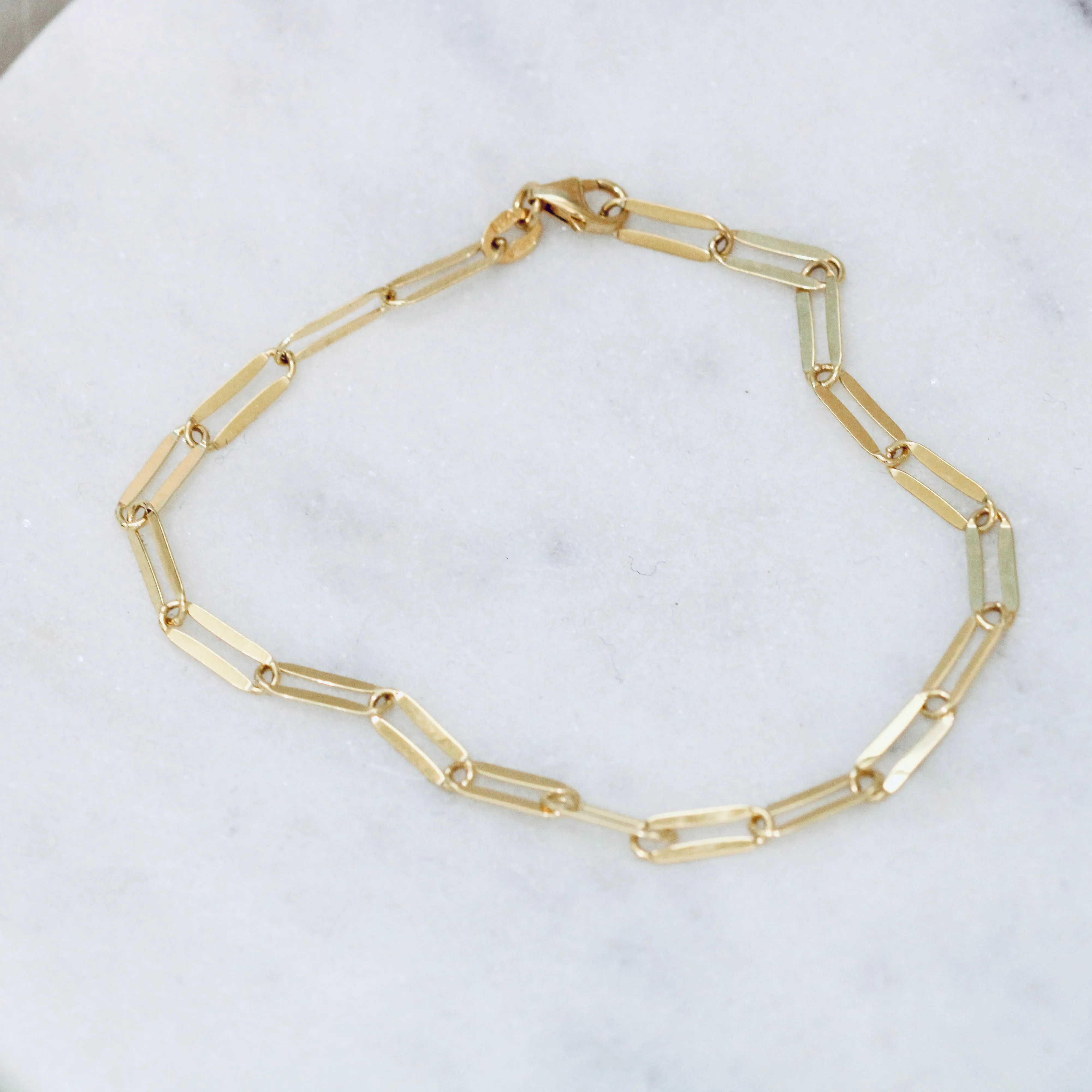 Flat Paperclip Bracelet