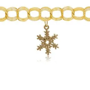 Flat Snowflake Charm