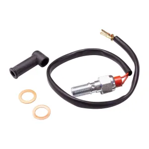Goodridge - 3/8"-24 Brake Light Banjo Bolts with Built-In Pressure Switch With Boot - Chrome