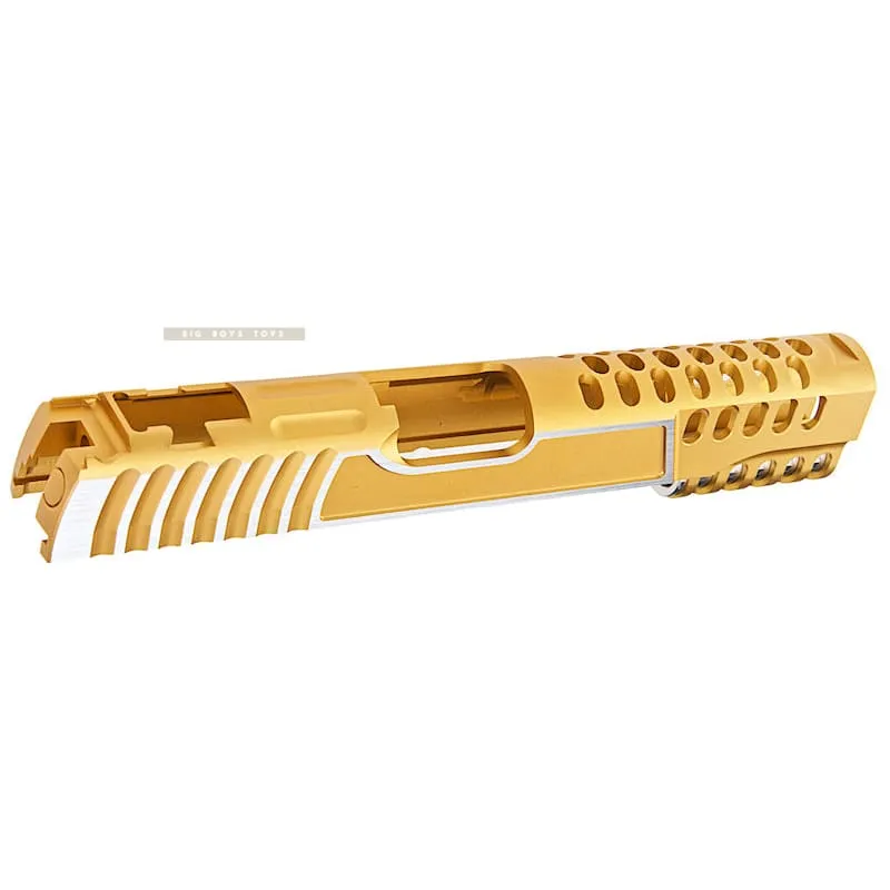 Gunsmith Bros CNC Aluminum Design 18 Single Slide Tokyo Marui Hi Capa 5.1 GBB - Gold 2 Tone