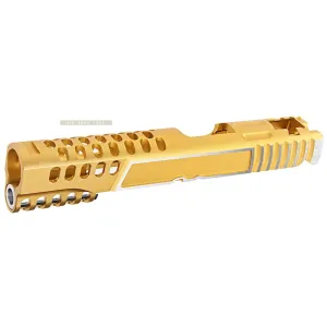 Gunsmith Bros CNC Aluminum Design 18 Single Slide Tokyo Marui Hi Capa 5.1 GBB - Gold 2 Tone