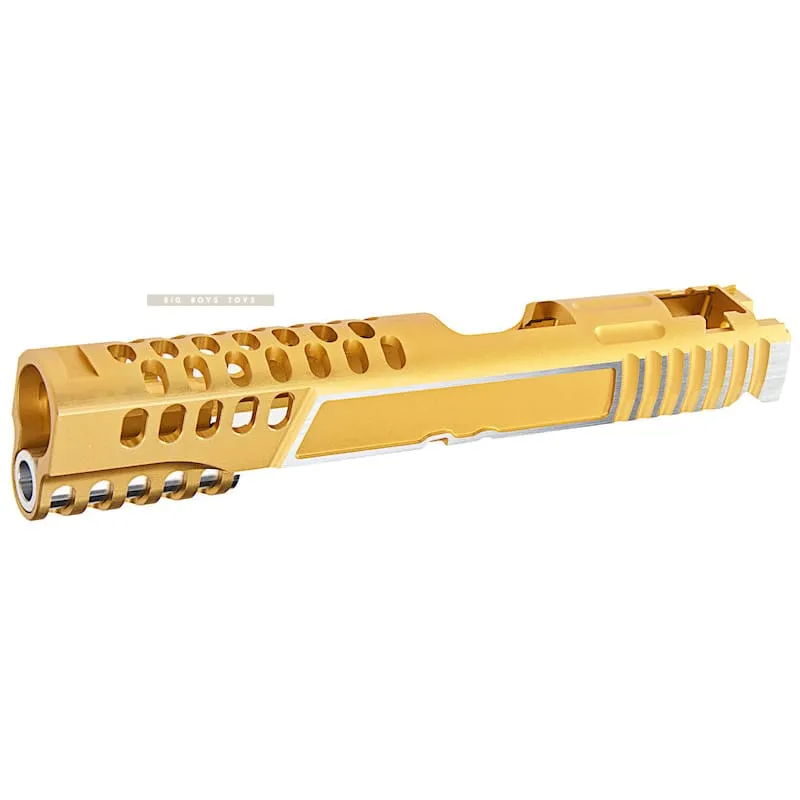 Gunsmith Bros CNC Aluminum Design 18 Single Slide Tokyo Marui Hi Capa 5.1 GBB - Gold 2 Tone