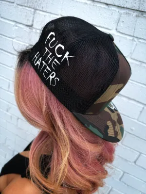 HATERS SIDE STYLE GREEN CAMO HAT