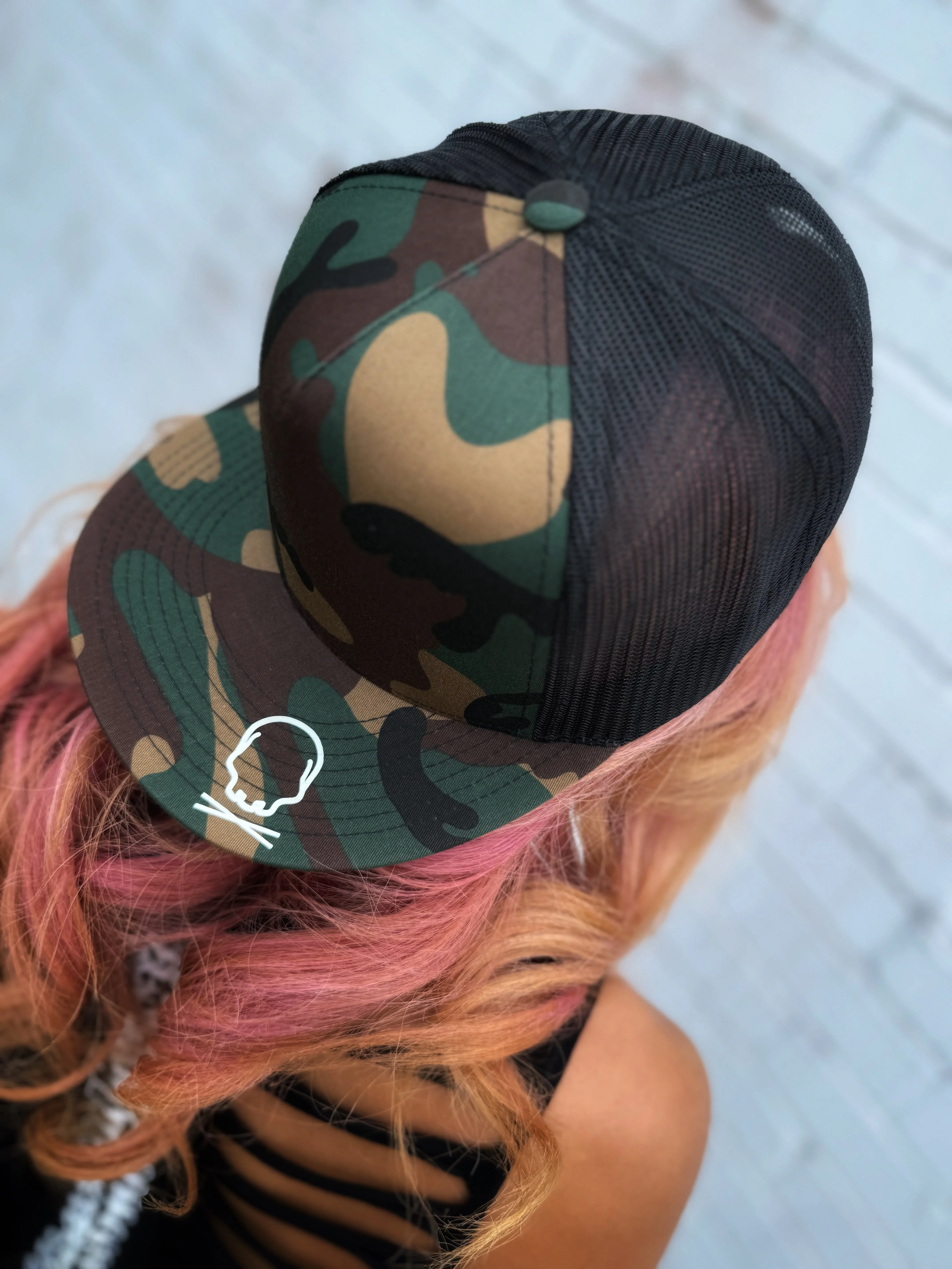 HATERS SIDE STYLE GREEN CAMO HAT