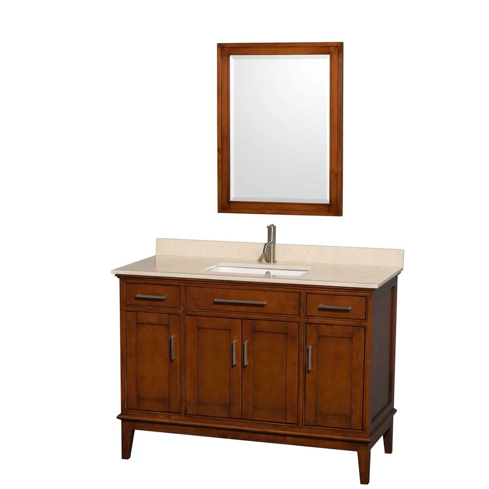 Hatton 48 Inch Single Bathroom Vanity in Light Chestnut