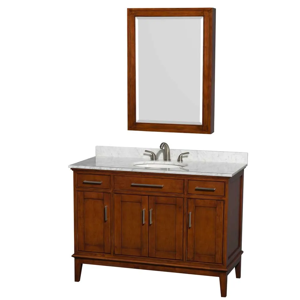 Hatton 48 Inch Single Bathroom Vanity in Light Chestnut