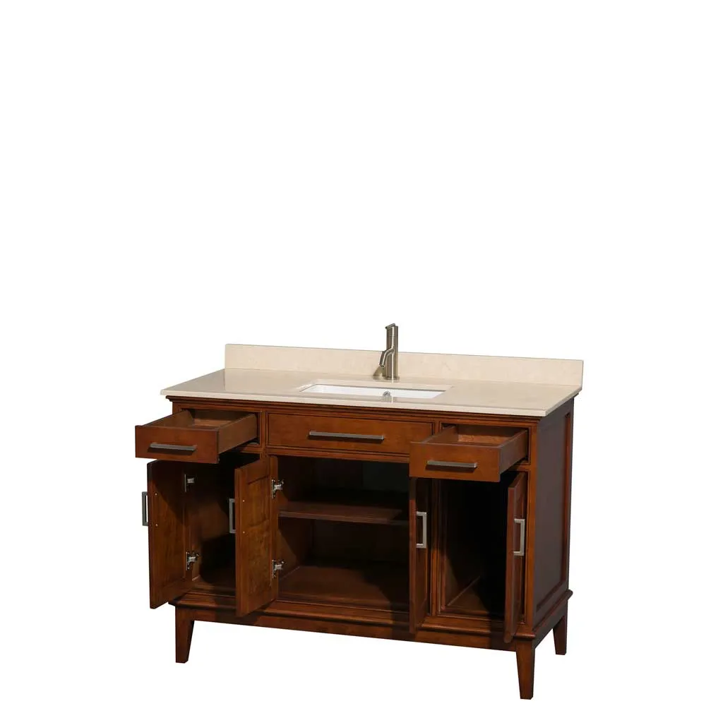 Hatton 48 Inch Single Bathroom Vanity in Light Chestnut