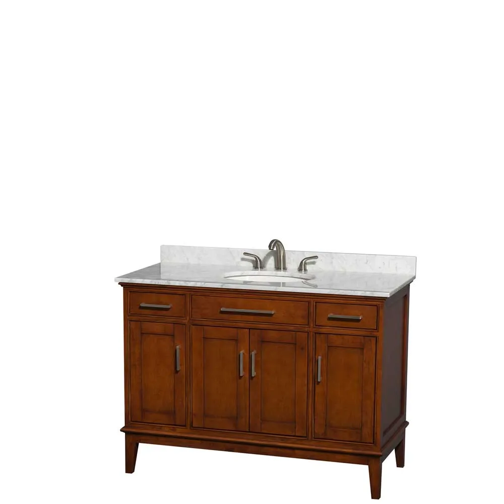 Hatton 48 Inch Single Bathroom Vanity in Light Chestnut