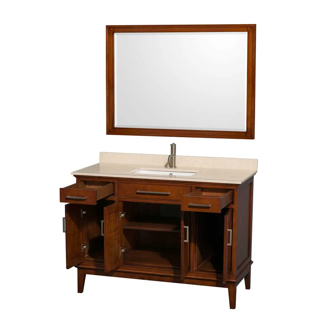 Hatton 48 Inch Single Bathroom Vanity in Light Chestnut