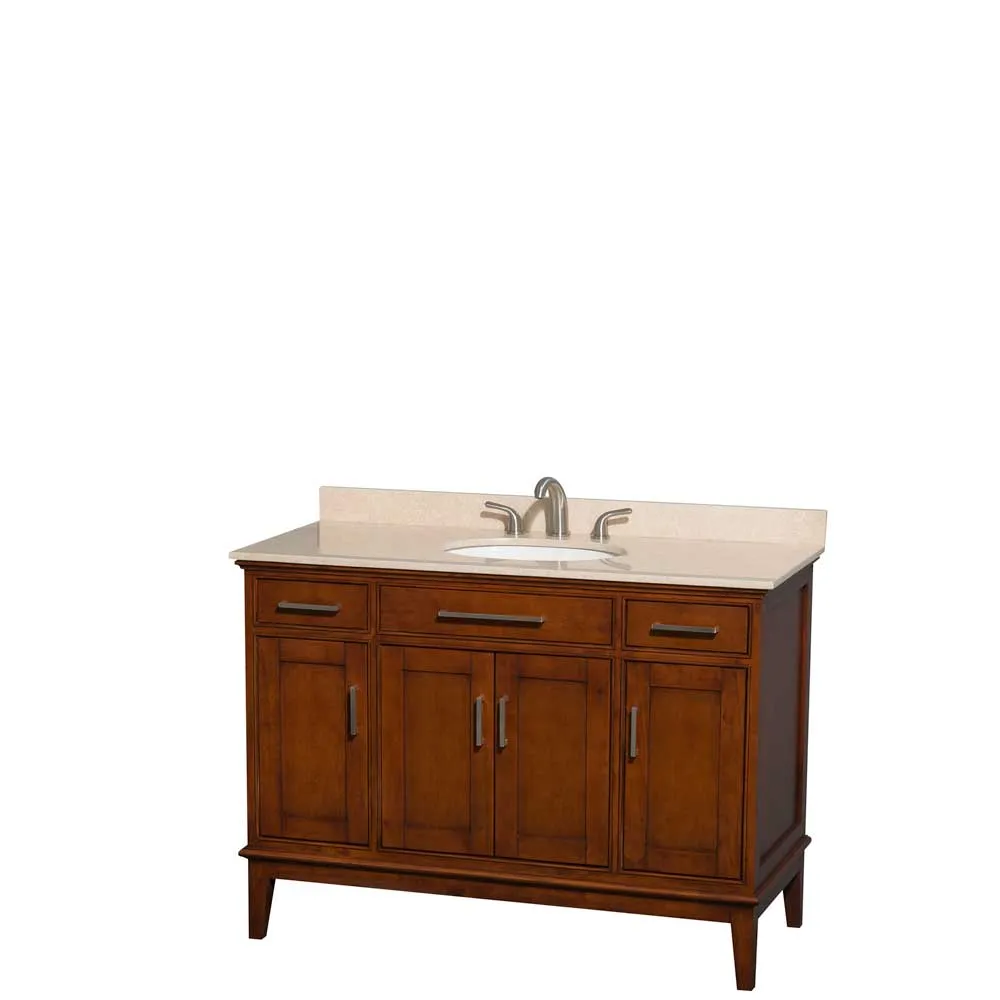 Hatton 48 Inch Single Bathroom Vanity in Light Chestnut