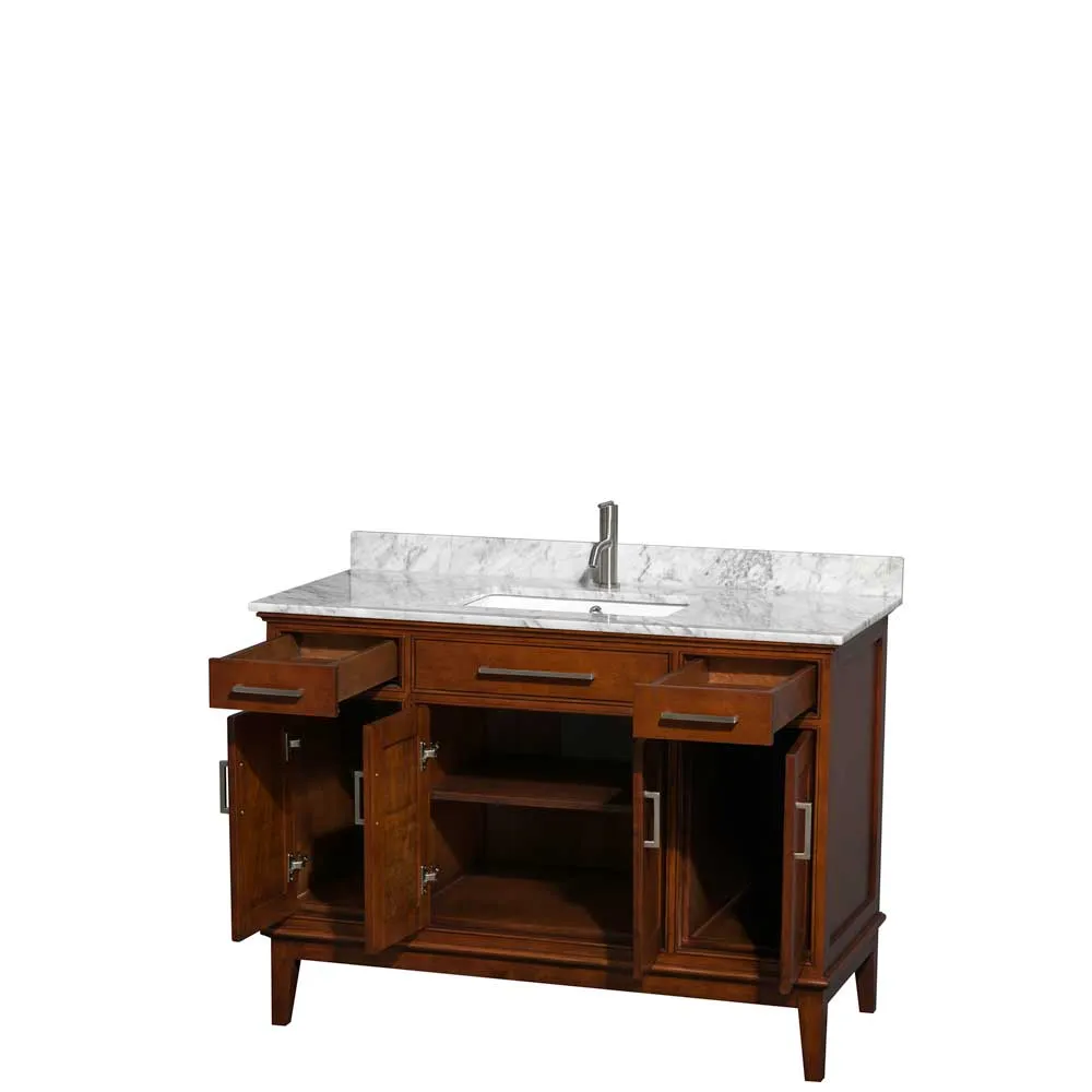 Hatton 48 Inch Single Bathroom Vanity in Light Chestnut
