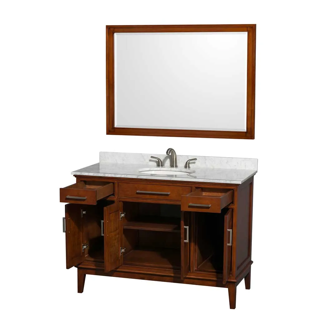 Hatton 48 Inch Single Bathroom Vanity in Light Chestnut
