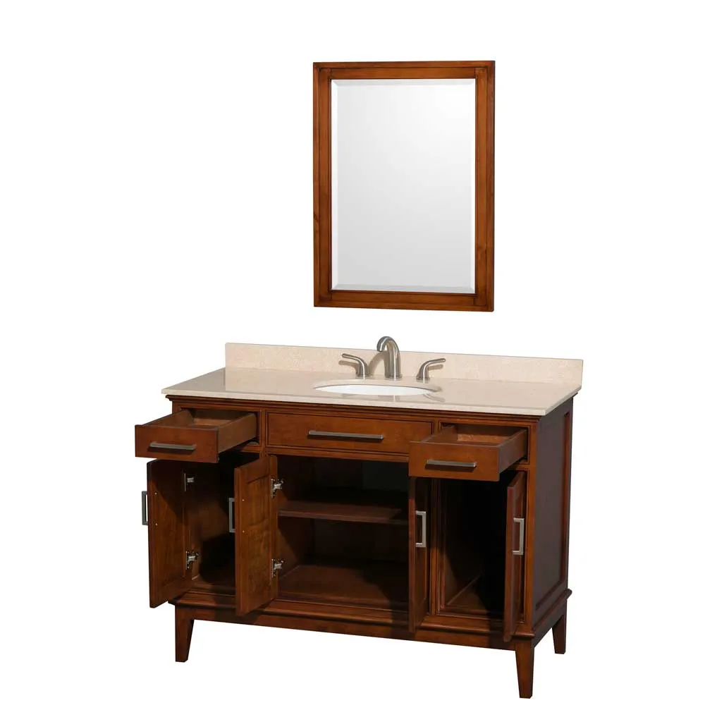 Hatton 48 Inch Single Bathroom Vanity in Light Chestnut