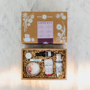 Herbal Love Kit: Bath Salts, Face Masks, Massage Oil, Aphrodisiac Cocoa, & Candle for a Sensual Beautiful Love Date!