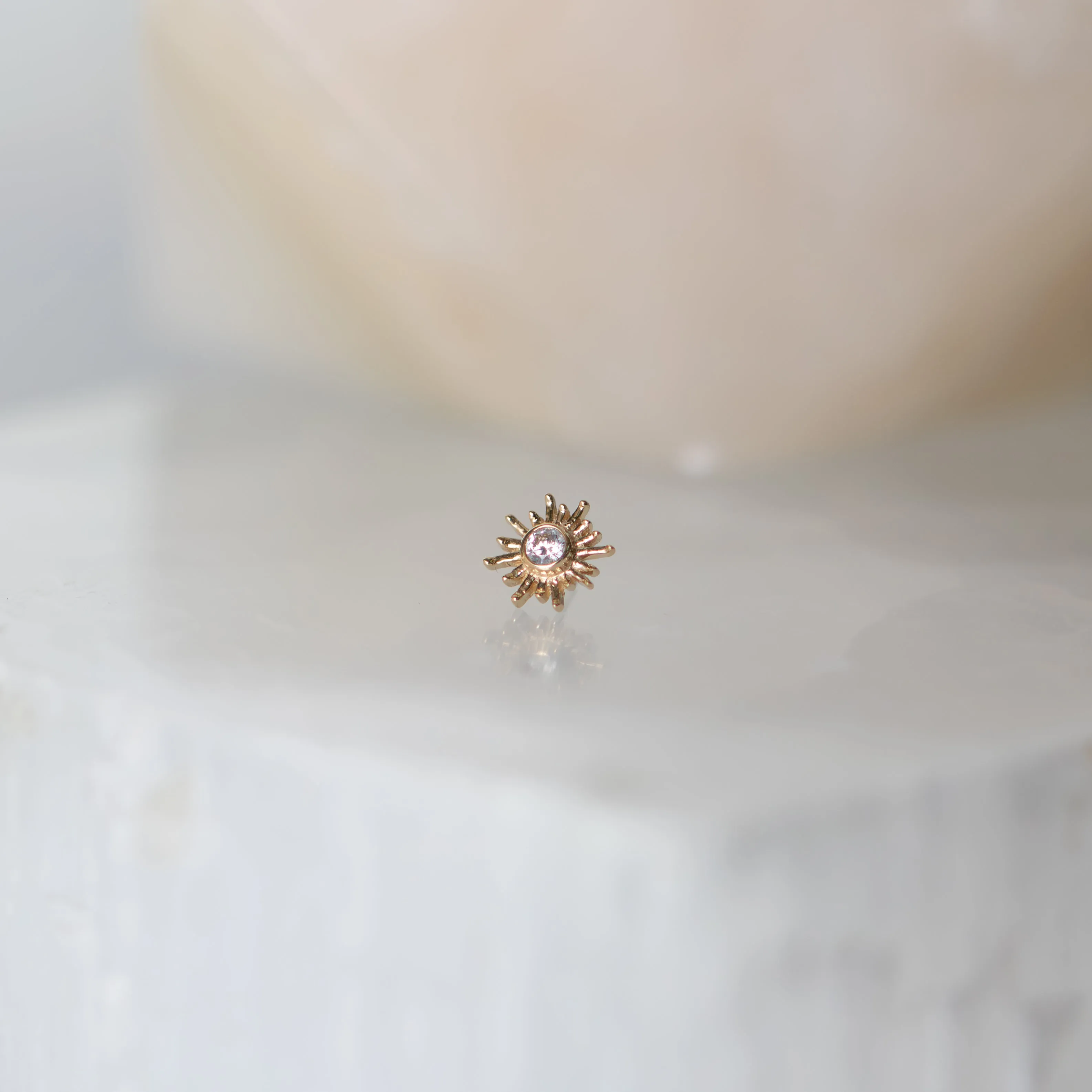 Large Sun Ray with Cubic Zirconia