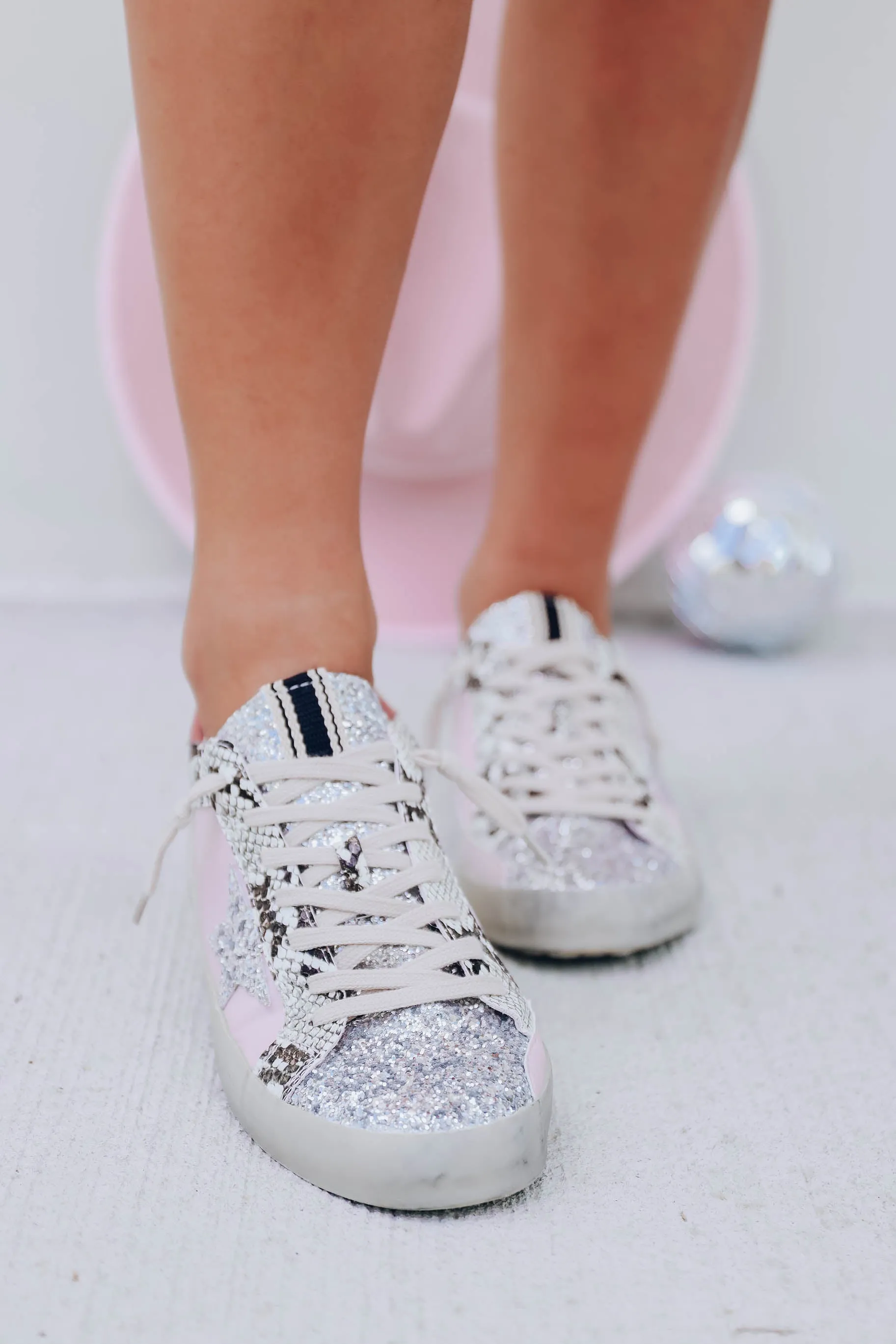 *MODEL* Paula Glitter Sneaker by ShuShop - Lilac - SIZE 8 - FINAL SALE