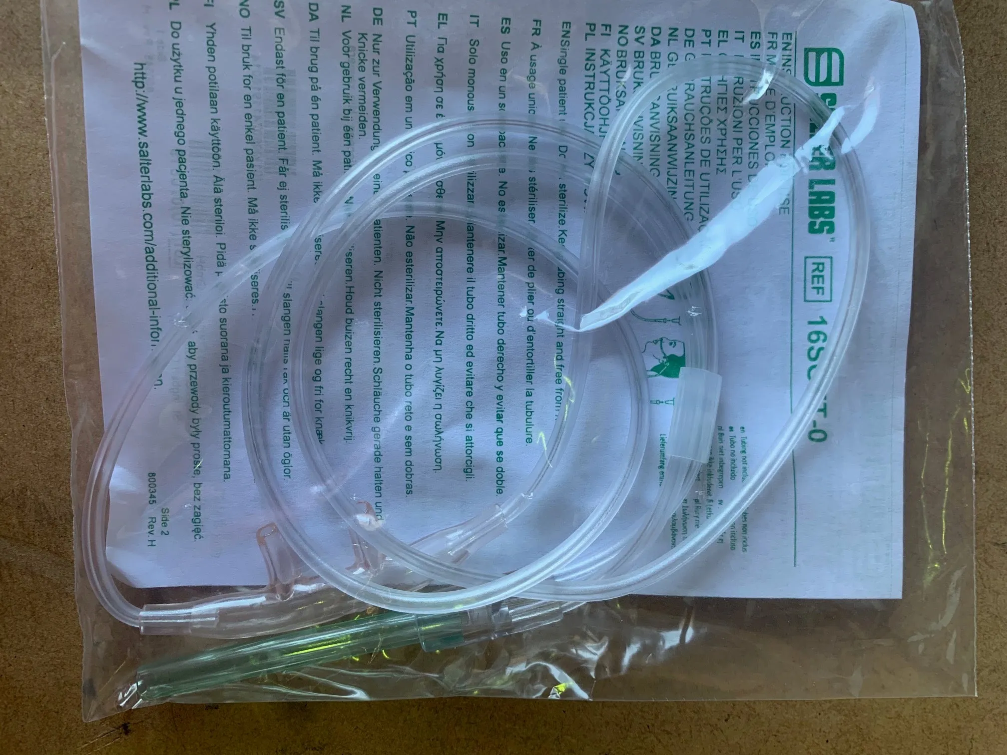 Nasal Cannula with male connector