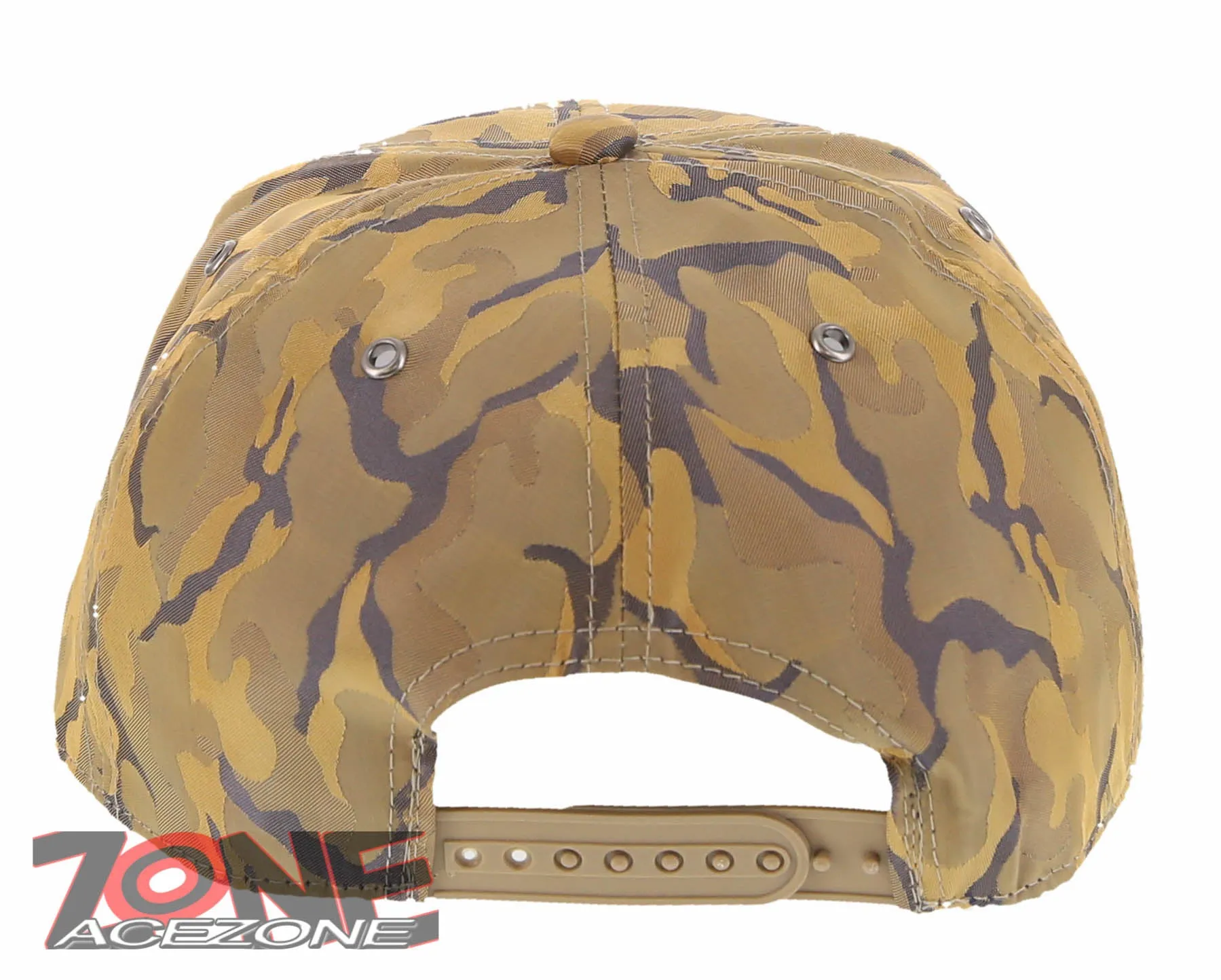 NEW! DOLLAR $ FLAT BILL SNAPBACK BASEBALL CAP HAT CAMOUFLAGE KHAKI