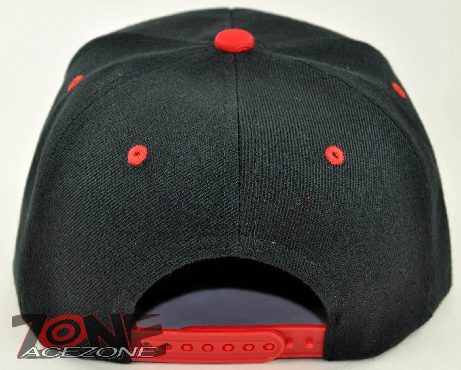 NEW! FLAT BILL SNAPBACK BALL SPORT CAP HAT BLACK RED