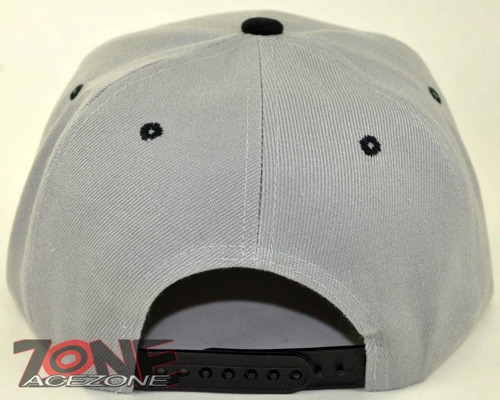 NEW! FLAT BILL SNAPBACK BALL SPORT CAP HAT GRAY BLACK