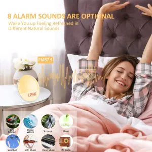 New in box! Cadrim Wake up Light Alarm Clock with Natural Sunrise Simulation and Sunset Fading Night Light (White)
