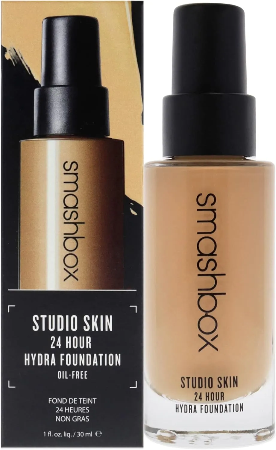 NEW Smashbox Studio Skin 24 Hour Wear Hydrating Foundation - 2.35 Skin tone Light-Medium With Warm Golden Undertone Foundation Women 1 oz Retails $50 
