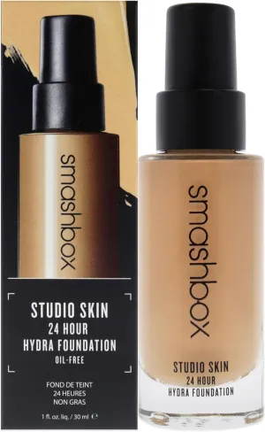 NEW Smashbox Studio Skin 24 Hour Wear Hydrating Foundation - 2.35 Skin tone Light-Medium With Warm Golden Undertone Foundation Women 1 oz Retails $50 