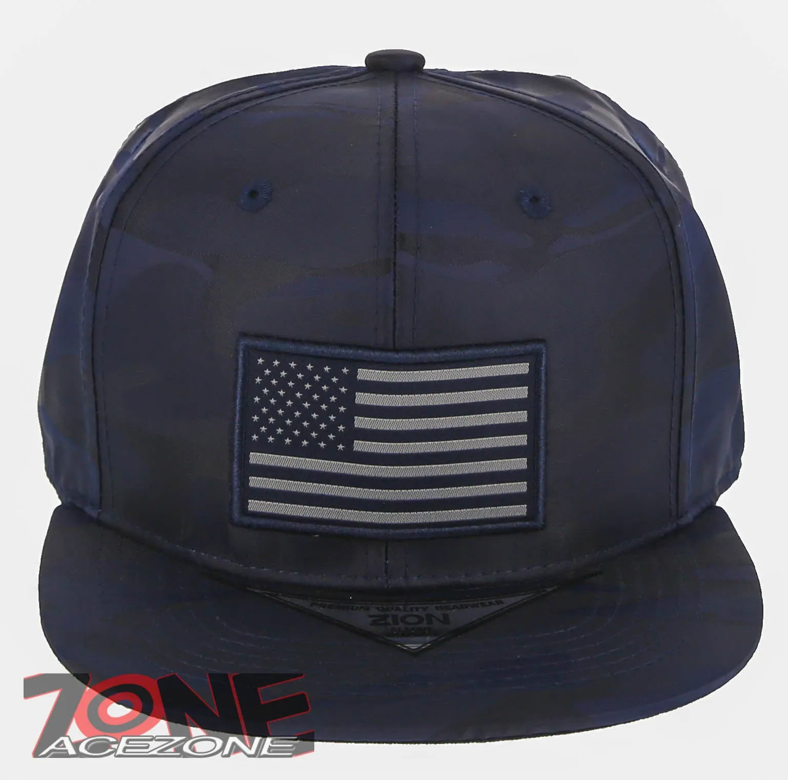 NEW! USA FLAG FLAT BILL SNAPBACK BASEBALL CAP HAT CAMOUFLAGE NAVY