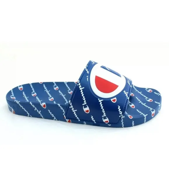 NWT CHAMPION IPO Repeat Royal / Royal Colors Slide