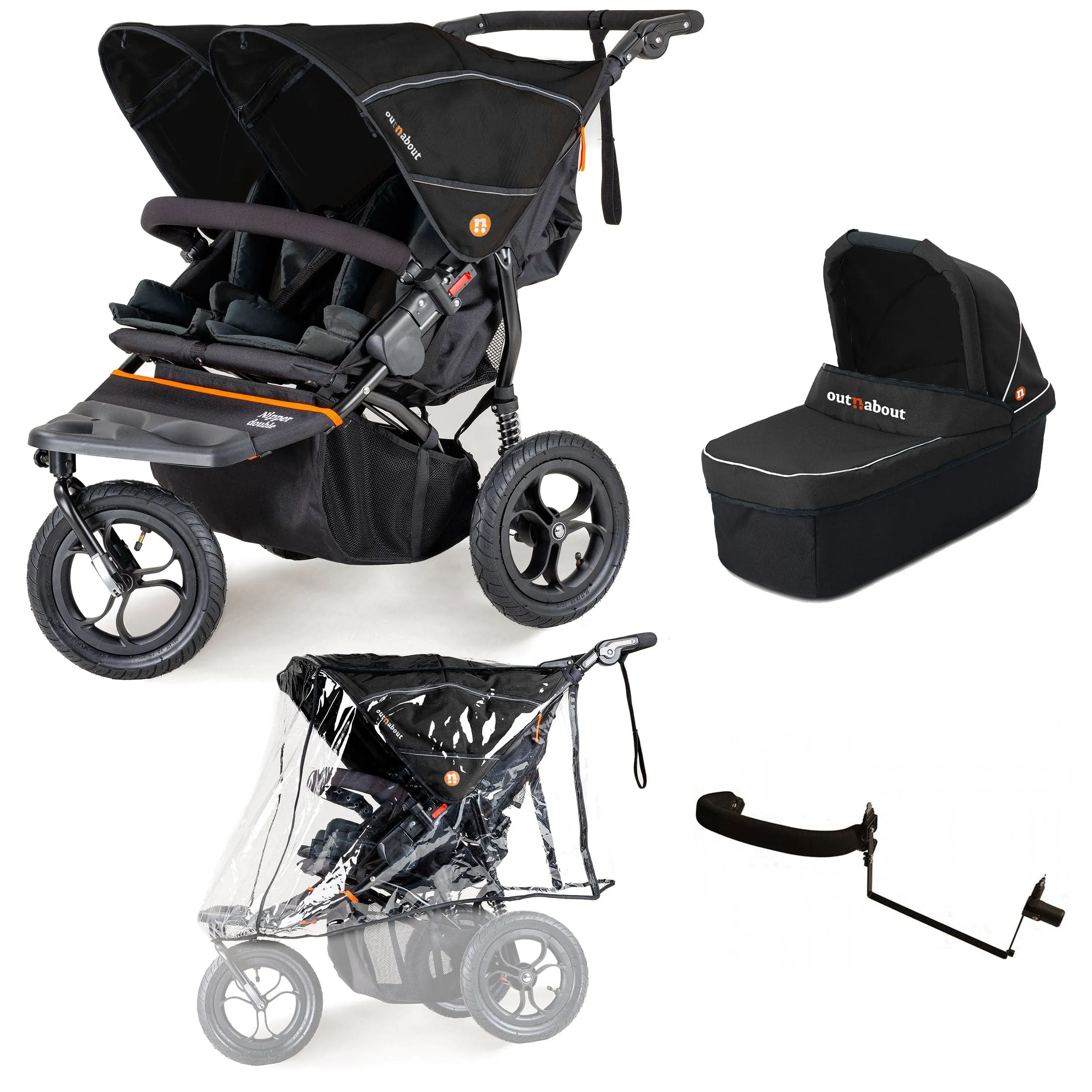 Out n About Nipper Double Duo Starter Kit in Summit Black