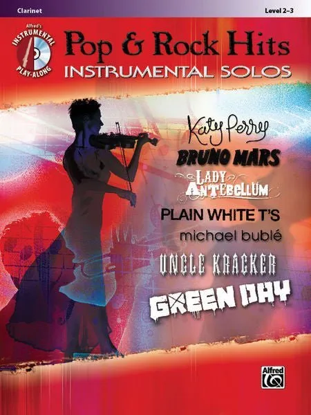 Pop & Rock Hits Instrumental Solos - Level 2-3, Clarinet (Book & CD)