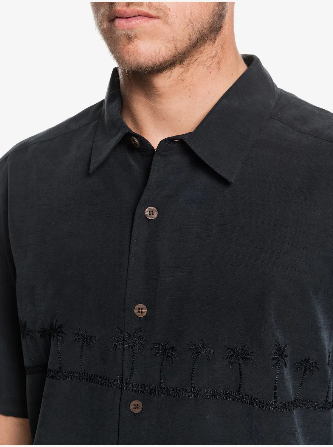 Quiksilver Mens Waterman Tahiti Palms Short Sleeve Shirt