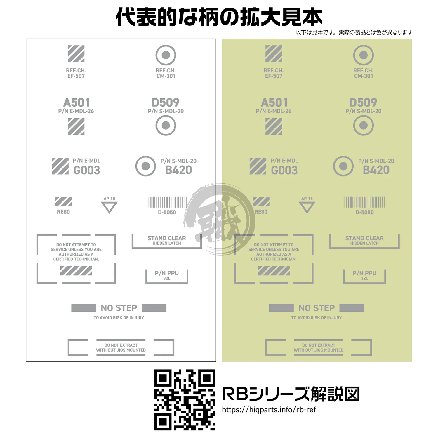 RB03 Caution Decal [Light Grey] [1/144 Scale]
