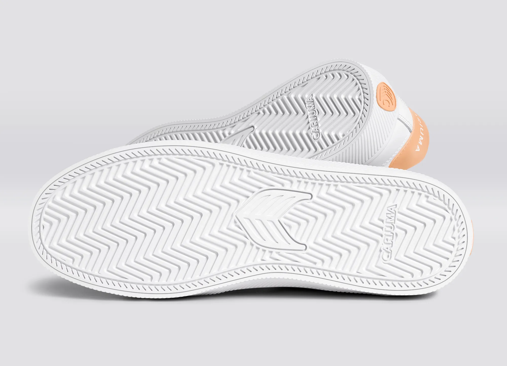 SALVAS Pantone White Leather Peach Fuzz Logo Sneaker Men