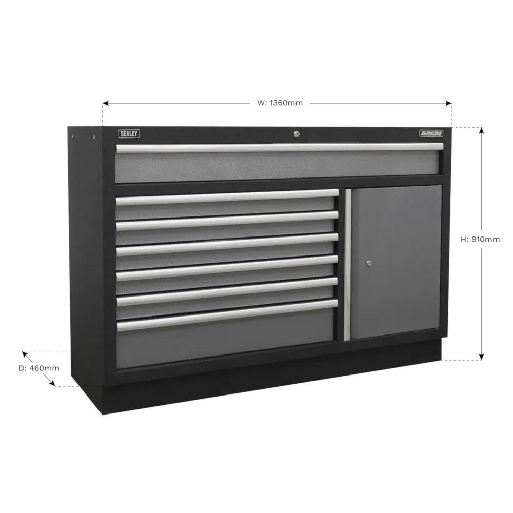 Sealey Modular 7 Drawer Floor Cabinet 1360mm - B