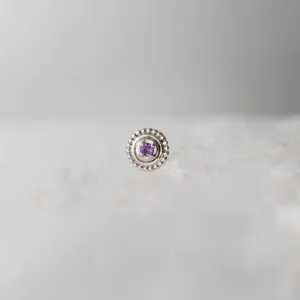 Shield with Amethyst Threadless End