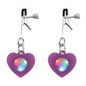 Silicone Light Up Tweezer Nipple Clamps ~ Nipple Charm