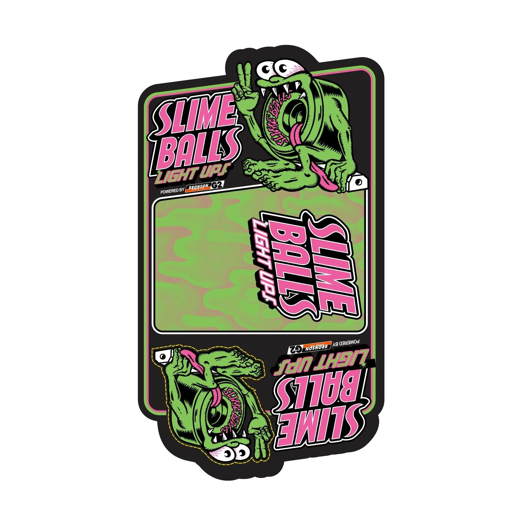 SLIME BALLS OG SLIME CHOME LIGHT UPS TRANS BLUE 66MM 78A SKATEBOARD WHEELS