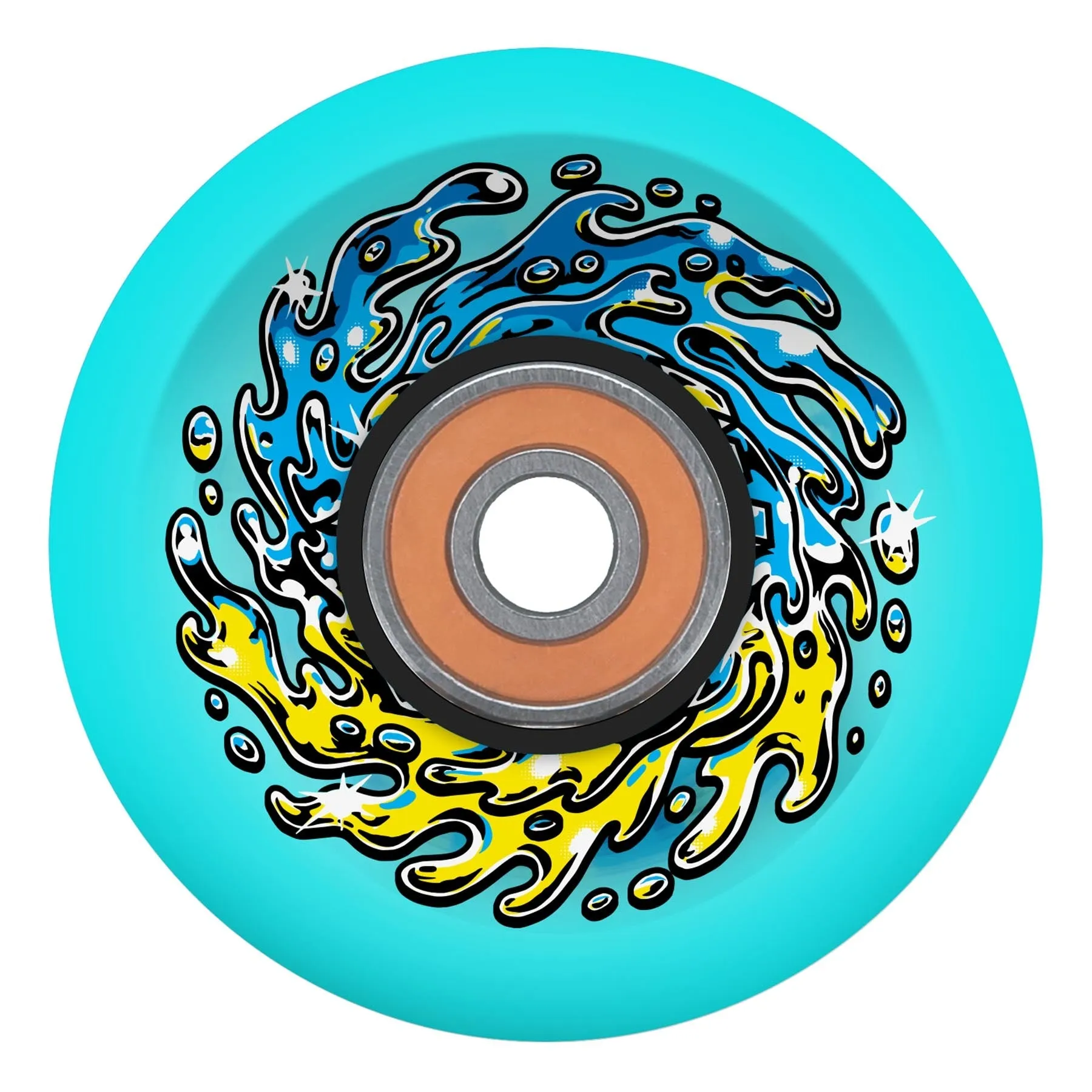 SLIME BALLS OG SLIME CHOME LIGHT UPS TRANS BLUE 66MM 78A SKATEBOARD WHEELS