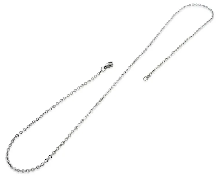 Stainless Steel 22" Flat Rollo Chain Necklace 2.0 MM