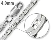 Sterling Silver Flat Marina Chain 4.0MM
